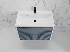 Style Line Мебель для ванной Стокгольм 80 подвесная графит софт – фотография-5